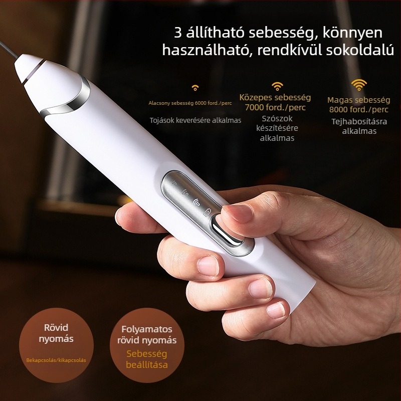 Elektronikus tejhabosító tojáshabverő csatlakozással
