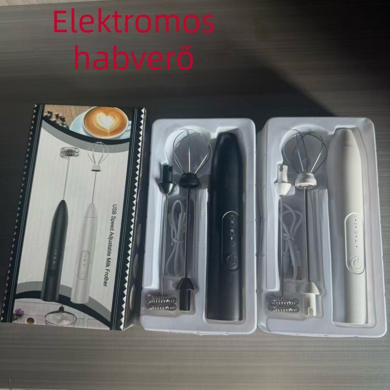 Kompakt kézi elektromos tojáshabosító és tejhabosító, dupla fejű mixer, több sebesség
