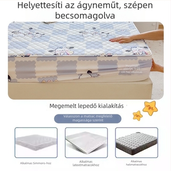 Steppelt pamut gumis lepedő, bőrbarát, csúszásmentes matracvédő, modell 2026, mintás rajzfilm, méretek 90x200–200x220 cm