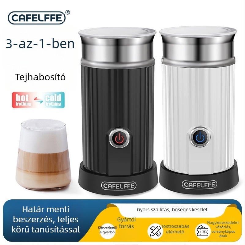 CAFELFFE elektromos tejhabosító – forró és hideg hab, automata háztartási kávéfőző