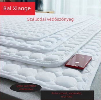 Vastag, steppelt matracvédő, egyszínű, egész éves használatra