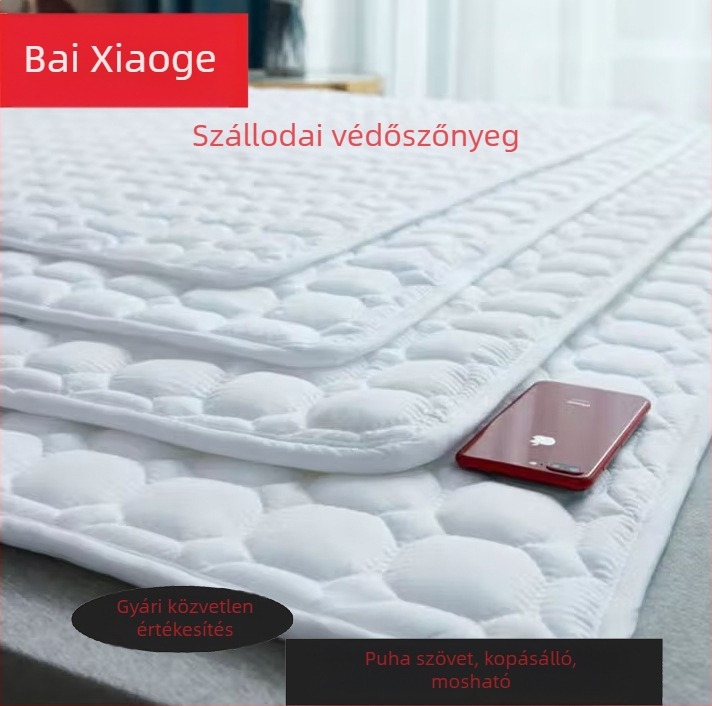 Vastag, steppelt matracvédő, egyszínű, egész éves használatra