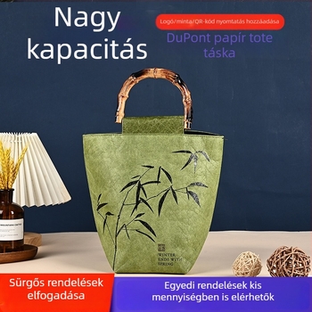 Ajándéktáska Dupont papírból Holdünnepre, teljes színű nyomtatás, egyedi tervezés, szakadás- és gyűrődésálló