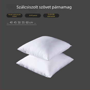 Borotvált szövésű párnahuzat 3D PP gyapot töltéssel, négyszögletes deréktáji párna belső, méretek 45/50/55/60 cm