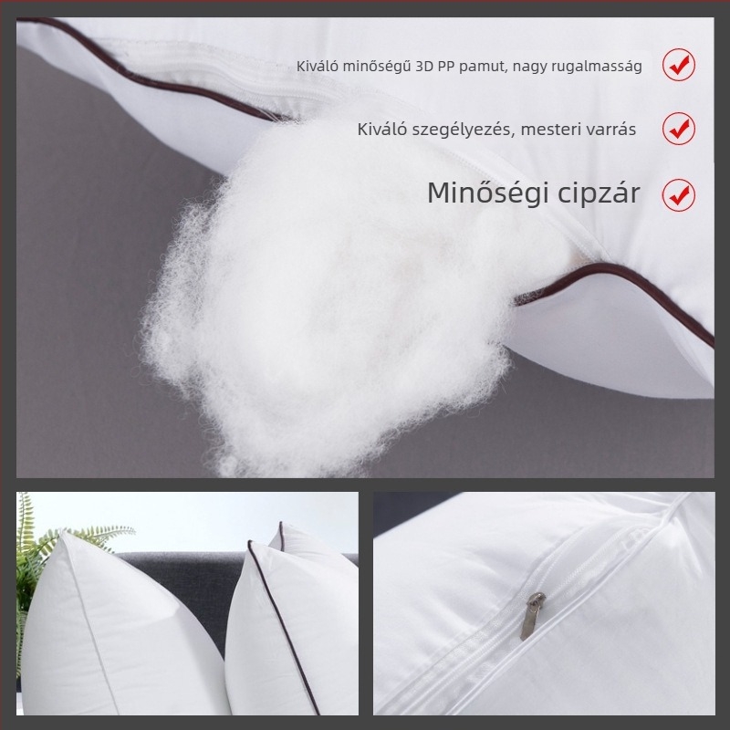 Borotvált szövésű párnahuzat 3D PP gyapot töltéssel, négyszögletes deréktáji párna belső, méretek 45/50/55/60 cm