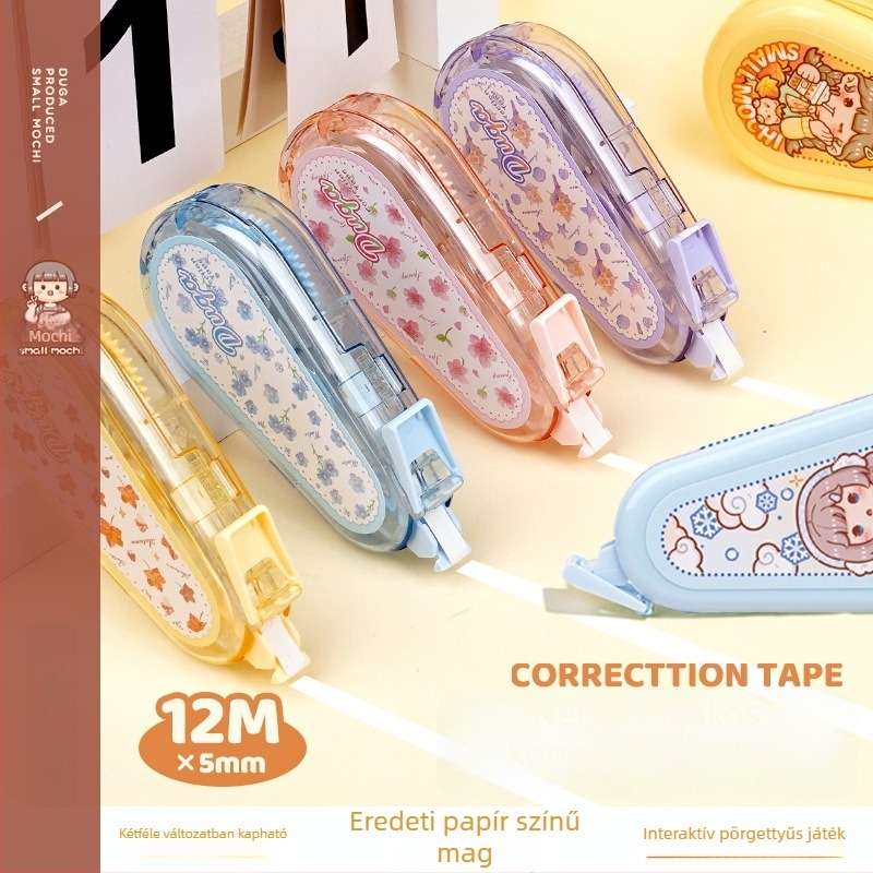 Little Mochi Négy Évszak sorozat hibajavító szalag tanulók számára, nagy kapacitású, aranyos