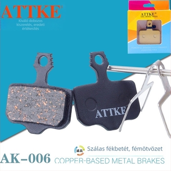 ATTKE MTB tárcsafékbetétek, félmetálos gyanta, dobozos kiszerelés
