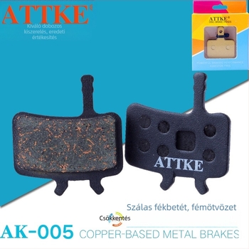 ATTKE MTB tárcsafékbetétek, félmetálos gyanta, dobozos kiszerelés