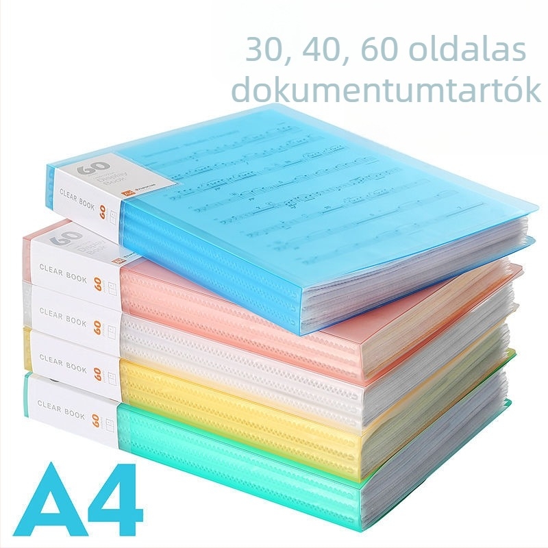 A4-es átlátszó, több rekeszes irattartó diákok számára – dokumentumok, bizonyítványok és plakátok rendezéséhez