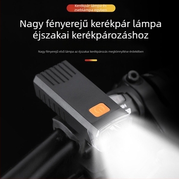 2266 kerékpár első lámpa, USB töltés, vízálló, éjszakai világítás kültéri kerékpározáshoz