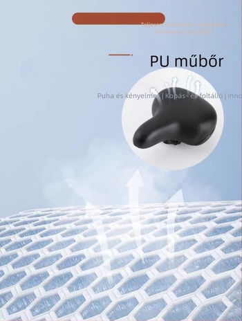 PU kerékpárnyereg, megerősített, vastag habú ülőfelülettel, hegyi kerékpárhoz