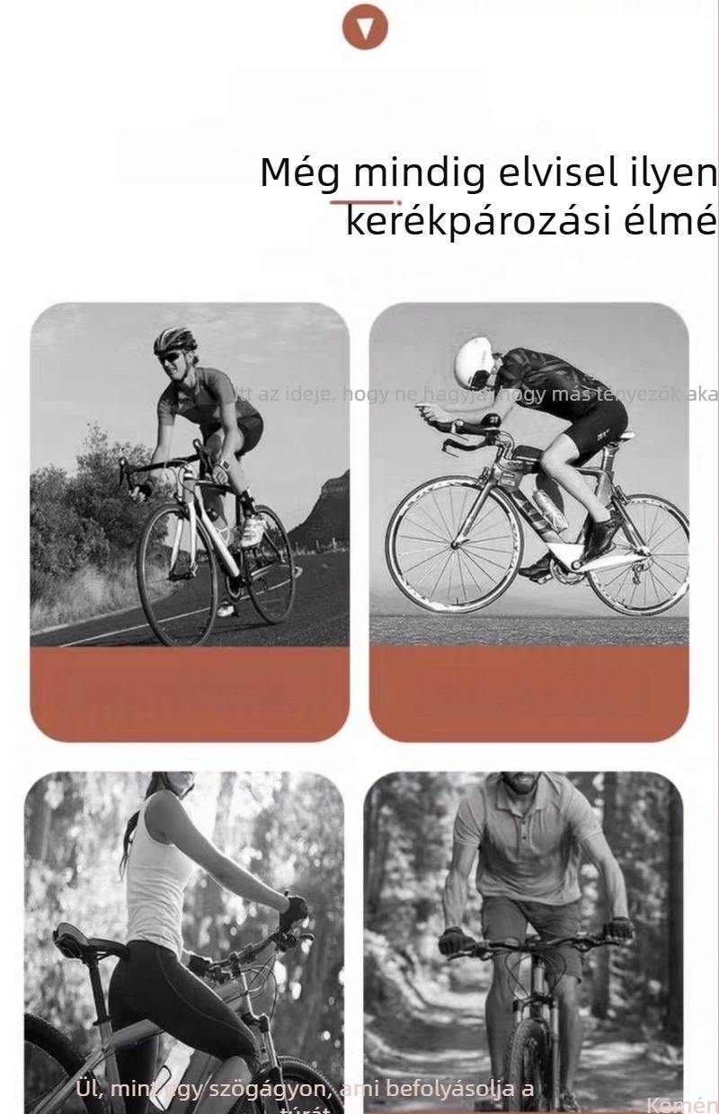PU kerékpárnyereg, megerősített, vastag habú ülőfelülettel, hegyi kerékpárhoz