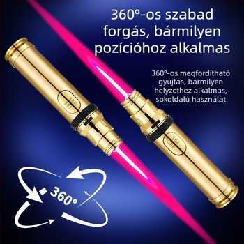 HB282 Rakéta alakú egyenes lángú gyújtó, fém, szélálló, kültéri használatra, grillhez és sütéshez