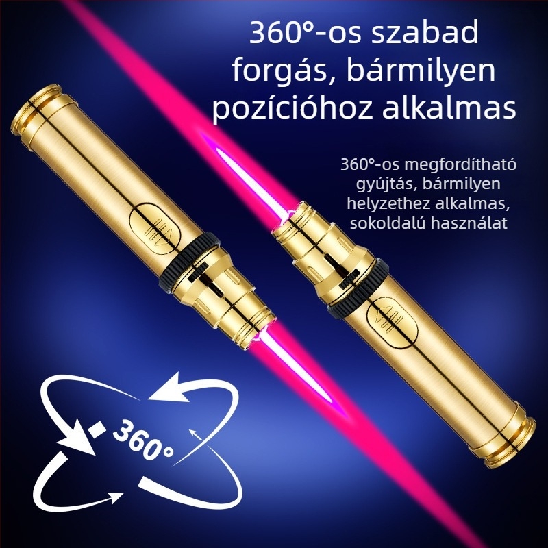 HB282 Rakéta alakú egyenes lángú gyújtó, fém, szélálló, kültéri használatra, grillhez és sütéshez