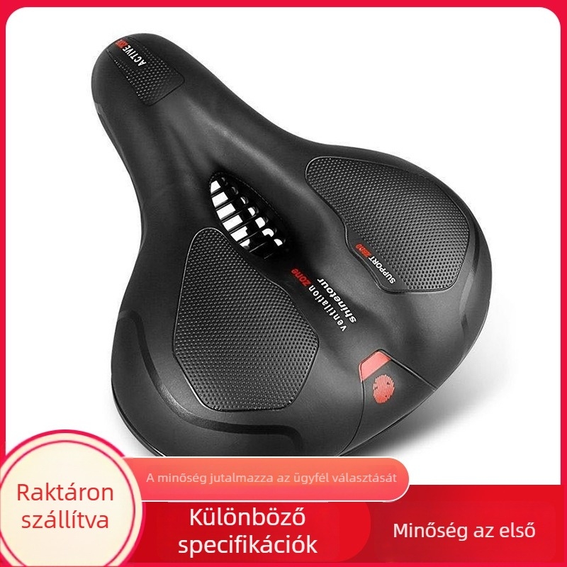HANLI bőr MTB nyereg, modell 188, légáteresztő üreges kialakítás