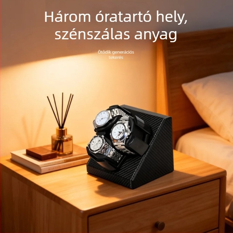 Automatikus órafelhúzó 3 pozícióval – mechanikus órákhoz, kijelző és tárolás