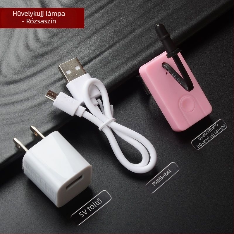 Vizuális fülpiszkáló, újratölthető, kézi, LED világítással – USB töltés