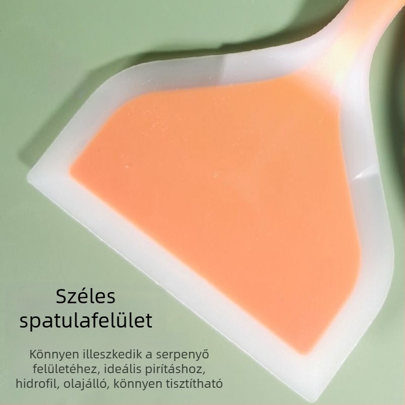 Szilikon spatula palacsintákhoz széles nyílású dizájnnal, nem tapadó serpenyők számára biztonságos, sütő spatula és szilikon kenőecset