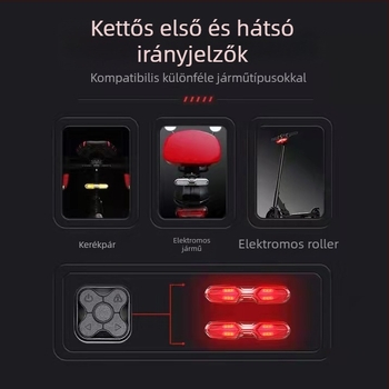 Vezeték nélküli kerékpár hátsó lámpa távirányítással éjszakai tekeréshez hegyikerékpárhoz
