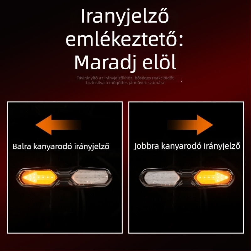 Vezeték nélküli kerékpár hátsó lámpa távirányítással éjszakai tekeréshez hegyikerékpárhoz