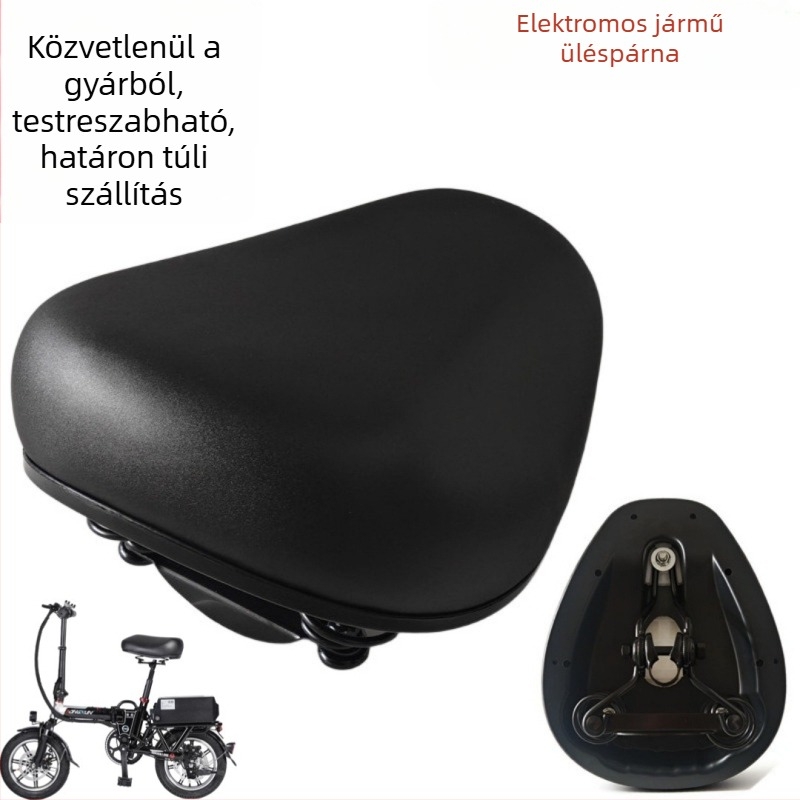 Elektromos kerékpár üléspárna, új megerősített dupla héj, kibővített méret, kényelmes nyereg elektromos rollerekhez