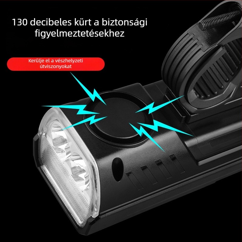 Meilong 4T6 Type-C első kerékpár lámpa – ultrafényes, hosszú és rövid fénysugár, USB-C töltés