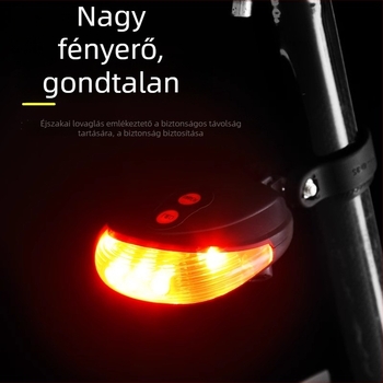 Lézeres hátsó világítás kerékpárhoz, több színű LED-del, MTB éjszakai fény
