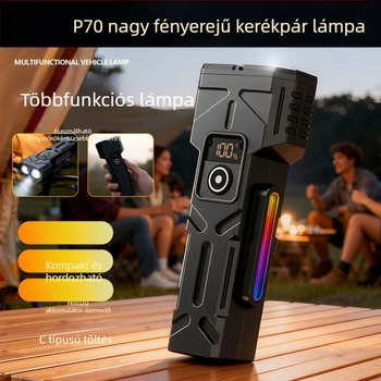 P70 újratölthető első kerékpárfény éjszakai tekeréshez, hegyi kerékpárhoz