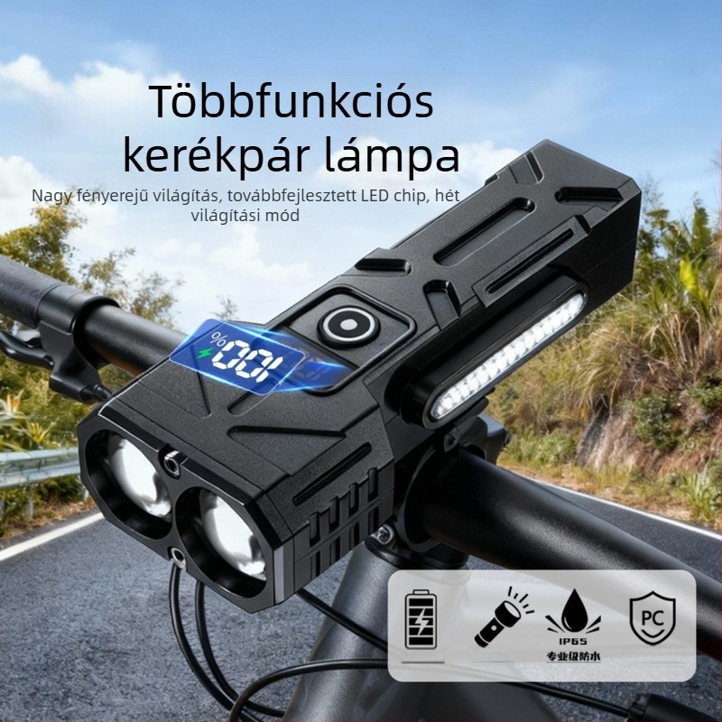 P70 újratölthető első kerékpárfény éjszakai tekeréshez, hegyi kerékpárhoz