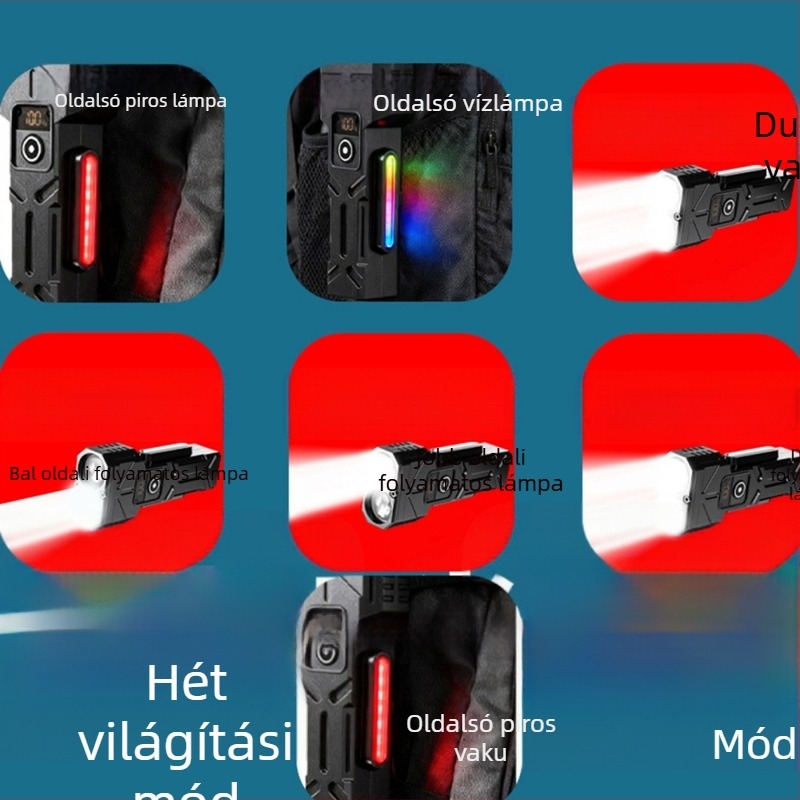 P70 újratölthető első kerékpárfény éjszakai tekeréshez, hegyi kerékpárhoz