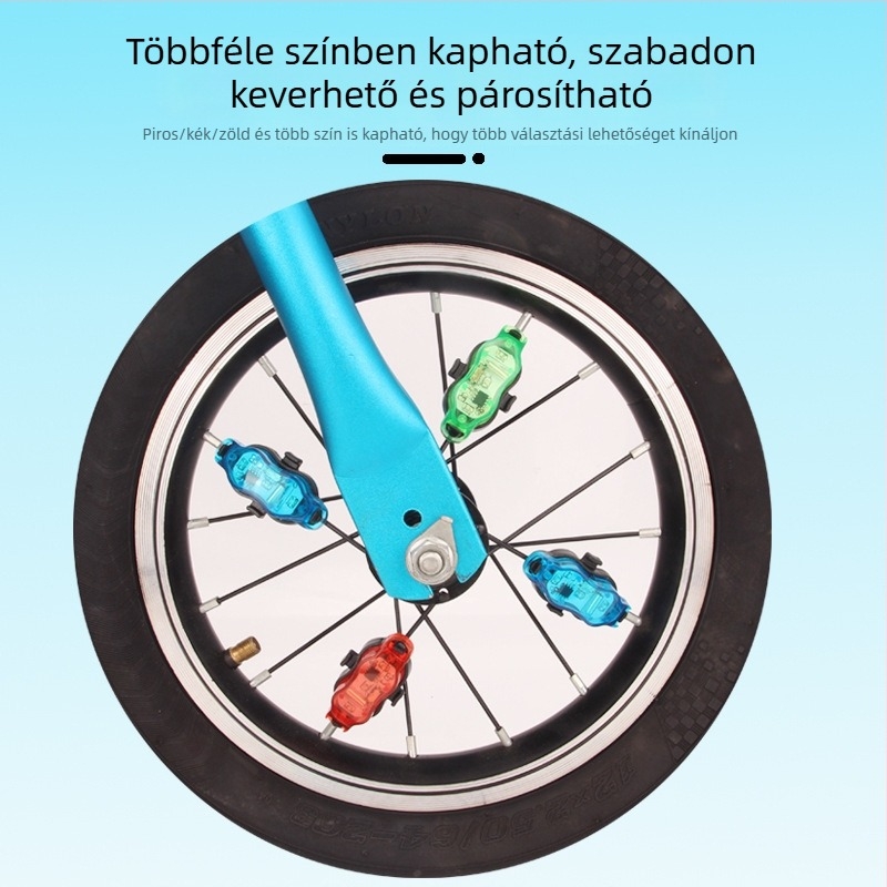 Okos LED küllőfény gyermek kerékpárhoz – éjszakai közlekedéshez hátsó világítás