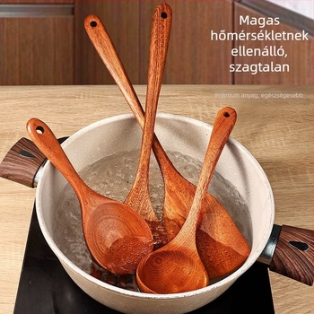 ebonfa ívelt ferde spatula – konyhai spatula és kanál készlet, tapadásmentes, hőálló