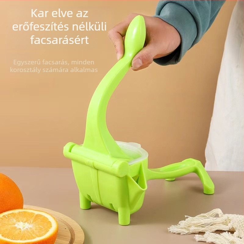 Kézi citromfacsaró, többfunkciós, hordozható, gyümölcslé és pép szétválasztó