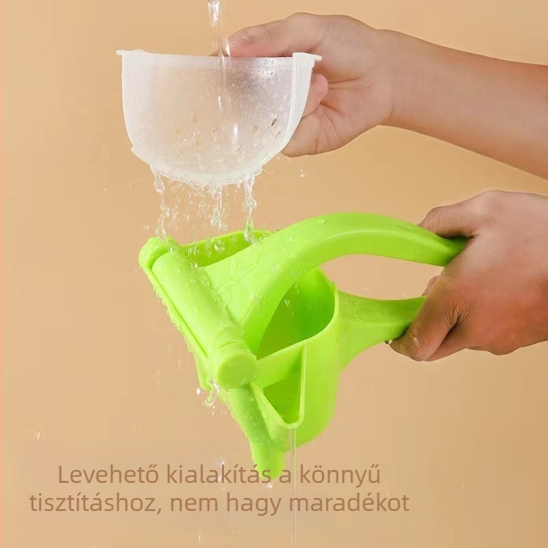 Kézi citromfacsaró, többfunkciós, hordozható, gyümölcslé és pép szétválasztó