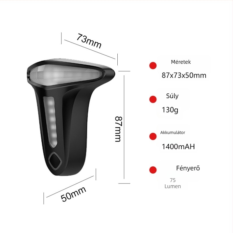 Kerékpár hátsó lámpa intelligens fékérzékelővel, USB töltéssel, mountain és országúti kerékpárokhoz, éjszakai vezetéshez figyelmeztető fény