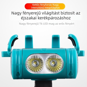 Új 5-az-1-ben kerékpárfény hegymászók kerékpárhoz, telefontartóval, hangszóróval, ködfénnyel, egygombos nyitás és power bank