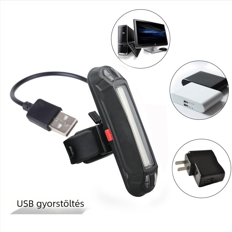 USB-töltésű hátsó kerékpárlámpa hegyi és országúti kerékpárokhoz