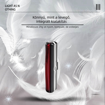 Hátsó kerékpár lámpa USB töltéssel, figyelmeztető fény éjszakai kerékpározáshoz