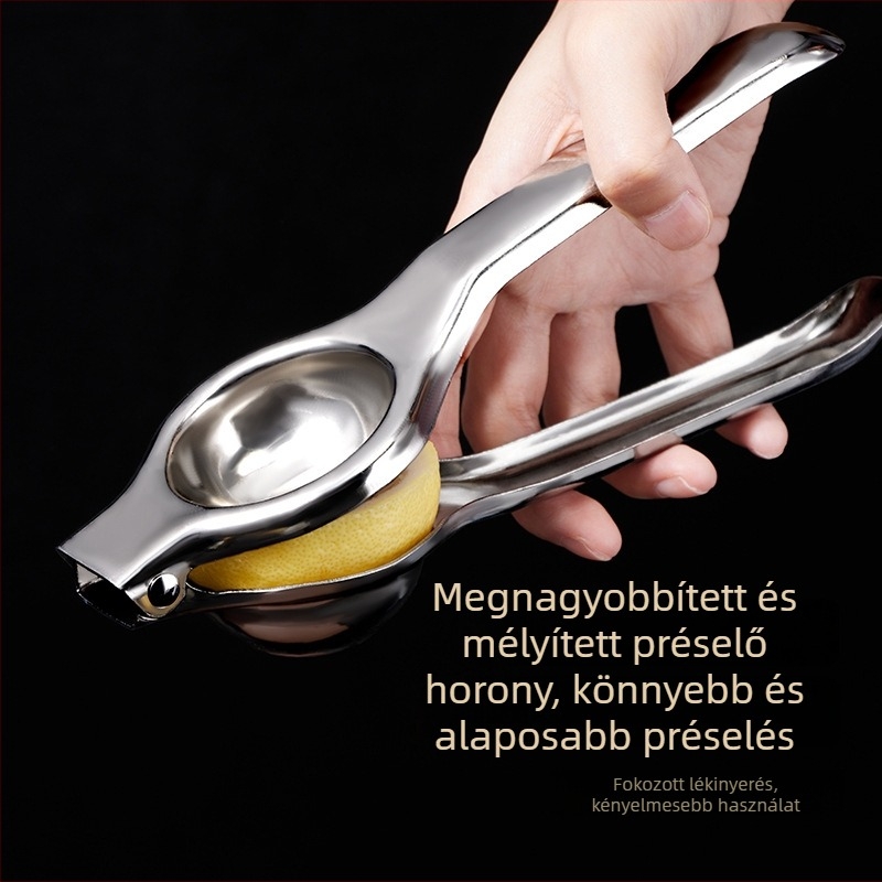 Kézi citromfacsaró – rozsdamentes acél, konyhai gyümölcsprés, egyedi csomagolás