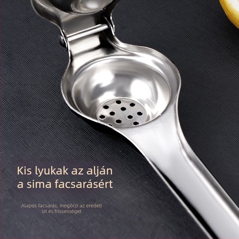 Kézi citromfacsaró – rozsdamentes acél, konyhai gyümölcsprés, egyedi csomagolás