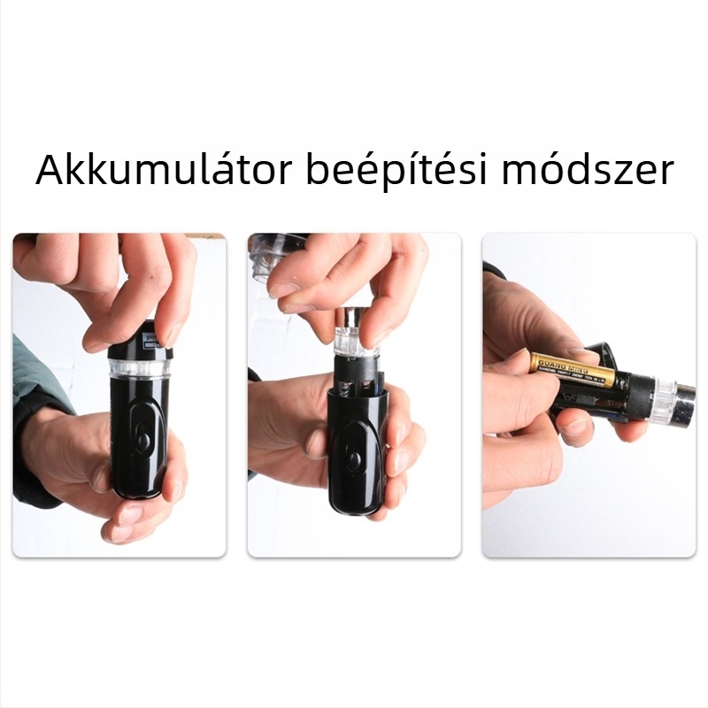 5 LED-es mountain bike első lámpa, ezüst-fekete