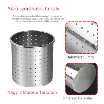 304 rozsdamentes acél kézi gyümölcs- és szőlőprés pép szétválasztással