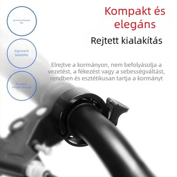 Szuper hangos kerékpár csengő hegyi kerékpárokhoz, univerzális a felnőtt kerékpárokhoz, rejtett kürt, kerékpár kiegészítő