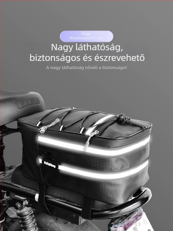 Fu Tai Hong kerékpár hátsó táska, nagy kapacitású, vízálló, szintetikus bőrből