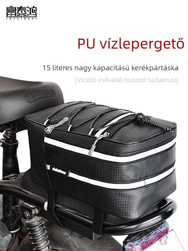 Fu Tai Hong kerékpár hátsó táska, nagy kapacitású, vízálló, szintetikus bőrből