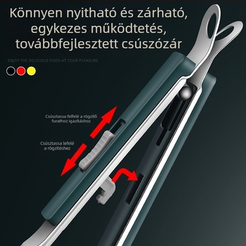 304 rozsdamentes acél hal-spatula klippel – Többfunkciós konyhai eszköz halak forgatásához, steakhez és palacsintákhoz