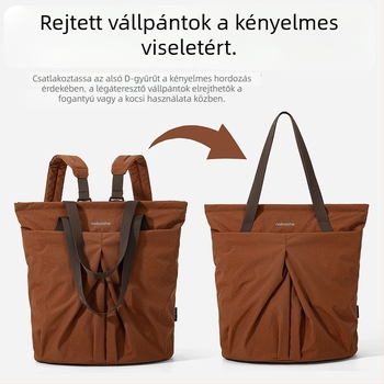 Női hátizsák CasualIns stílusban, lazán japán hatást kölcsönző művészi dizájn, nagy kapacitású utazó- és iskolai táska, egyszínű