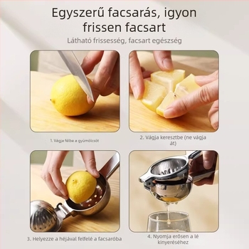 Rozsdamentes acélból készült kézi facsaró citromhoz, narancshoz és gyümölcsökhöz