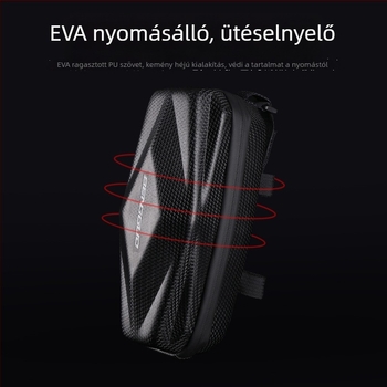 Hegyi kerékpár elülső váztáska, nagy kapacitású EVA vízálló merev héj