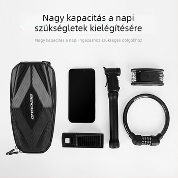 Hegyi kerékpár elülső váztáska, nagy kapacitású EVA vízálló merev héj